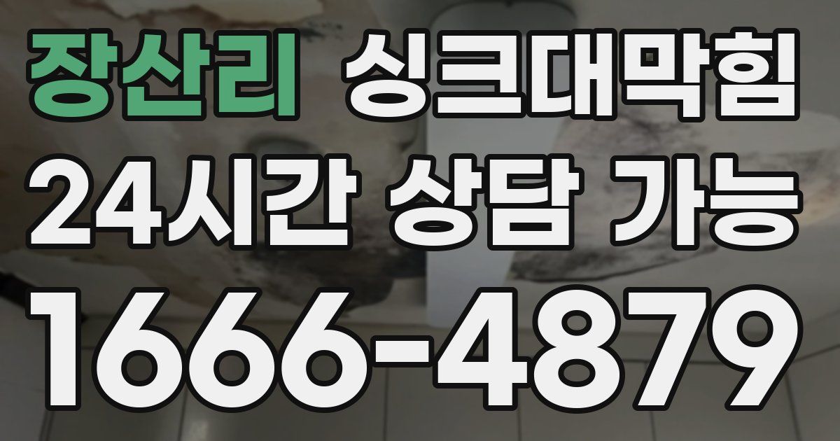 장산리 싱크대 뚫기