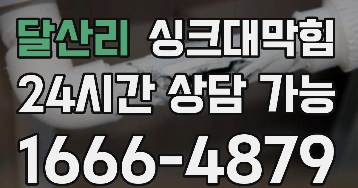 달산리 싱크대 뚫기