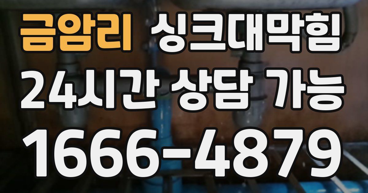 금암리 싱크대 뚫기