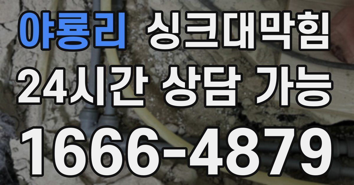 야룡리 싱크대 뚫기