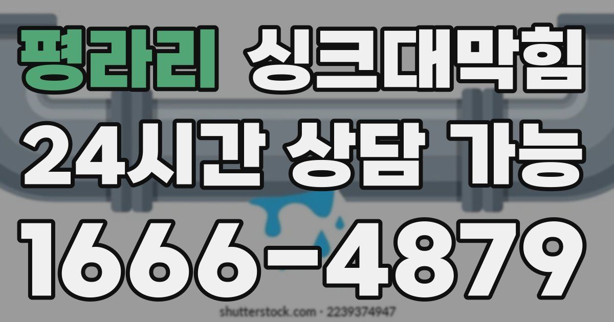 평라리 싱크대 뚫기