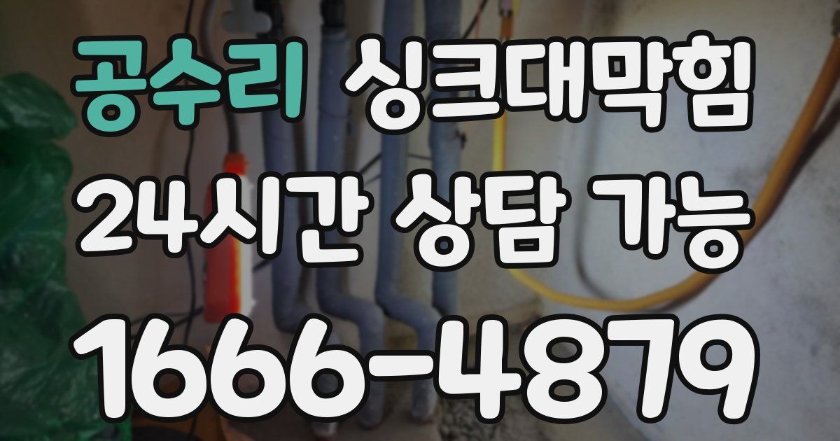 공수리 싱크대 뚫기