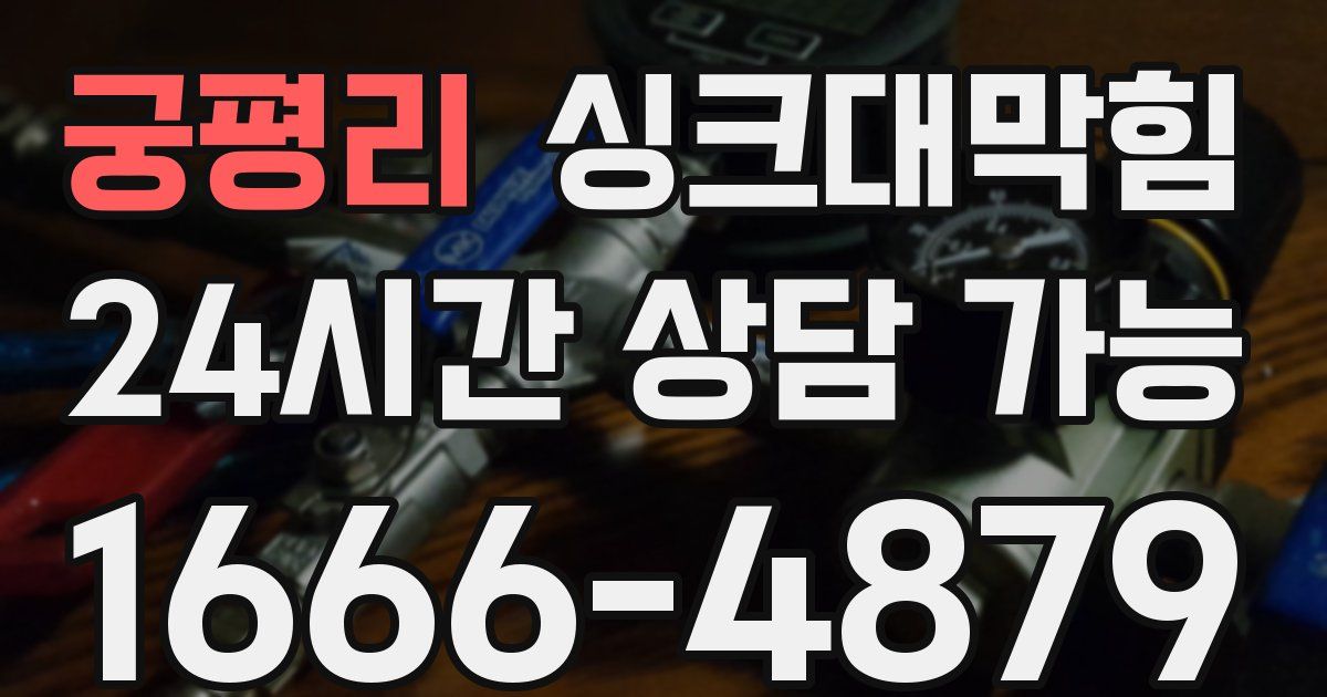 궁평리 싱크대 뚫기