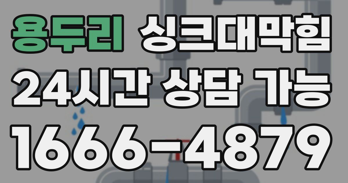 용두리 싱크대 뚫기