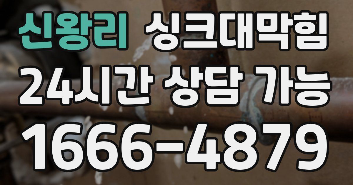 신왕리 싱크대 뚫기