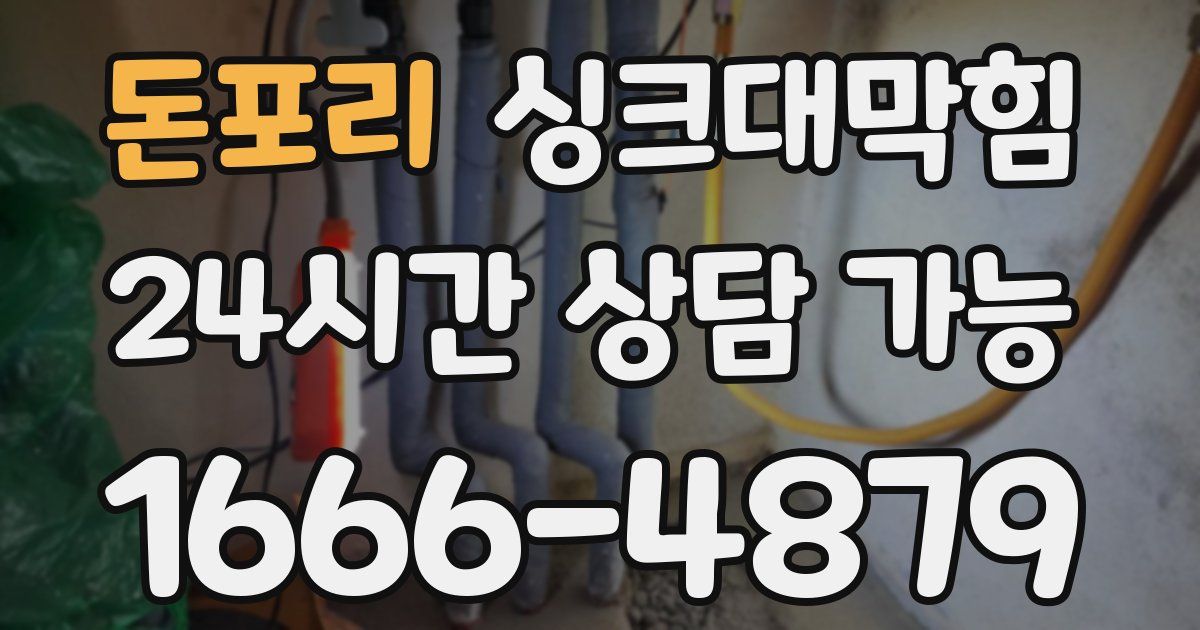 돈포리 싱크대 뚫기