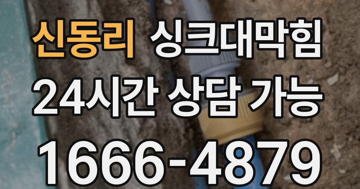 신동리 싱크대 뚫기