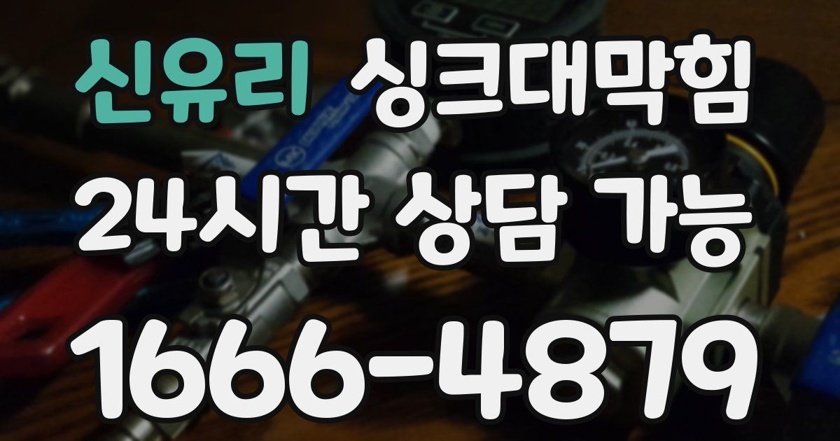 신유리 싱크대 뚫기