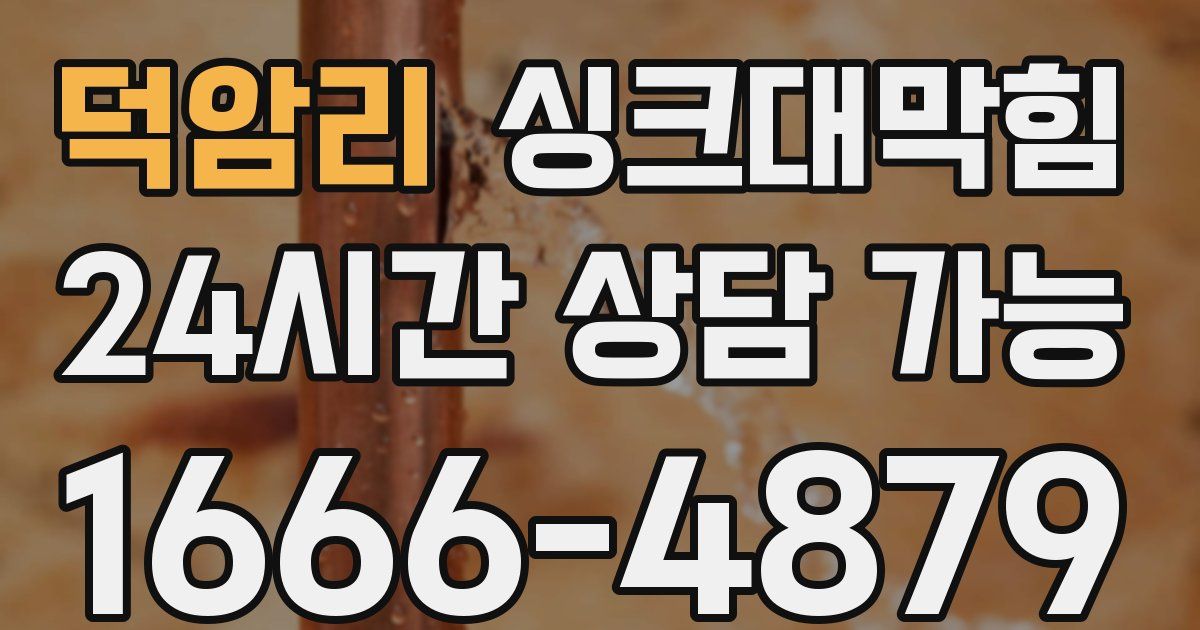 덕암리 싱크대 뚫기