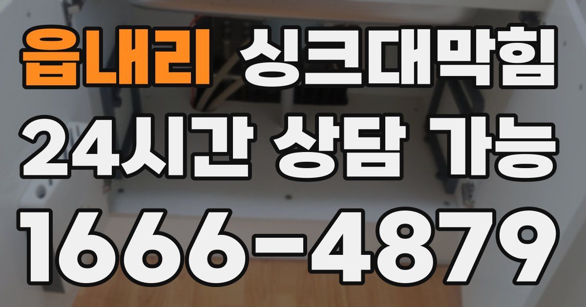 읍내리 싱크대 뚫기