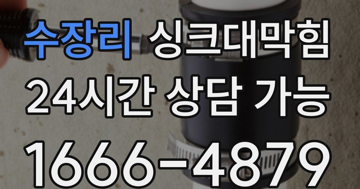 수장리 싱크대 뚫기