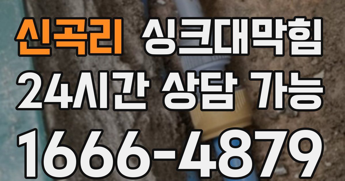 신곡리 싱크대 뚫기