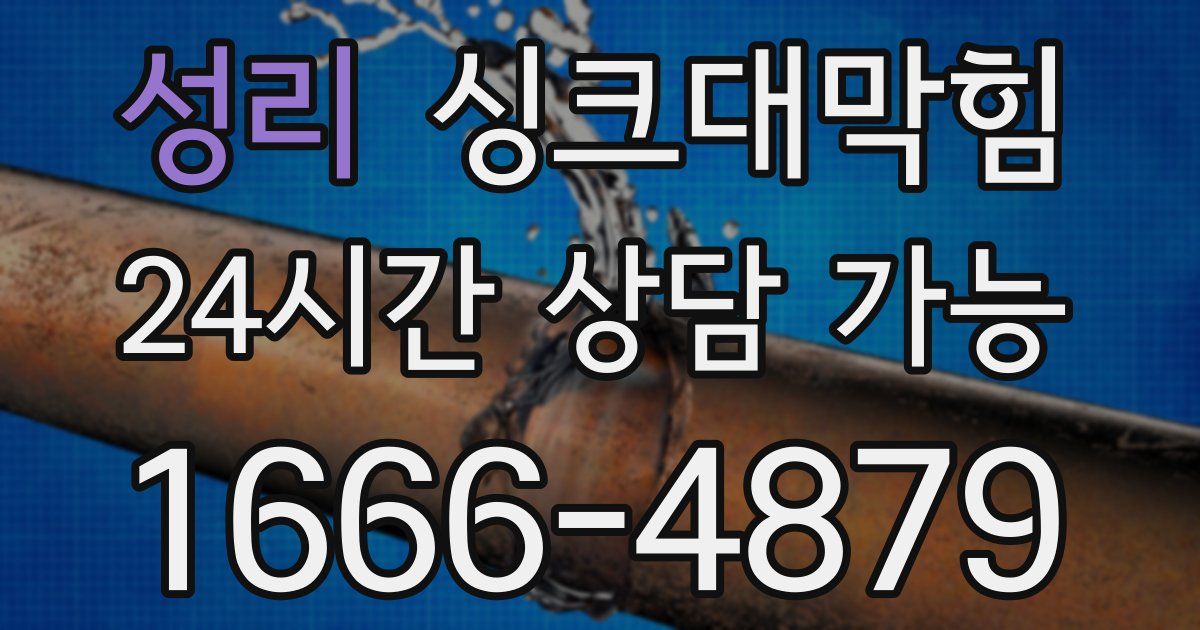 성리 싱크대 뚫기