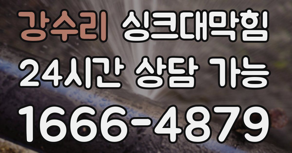 강수리 싱크대 뚫기