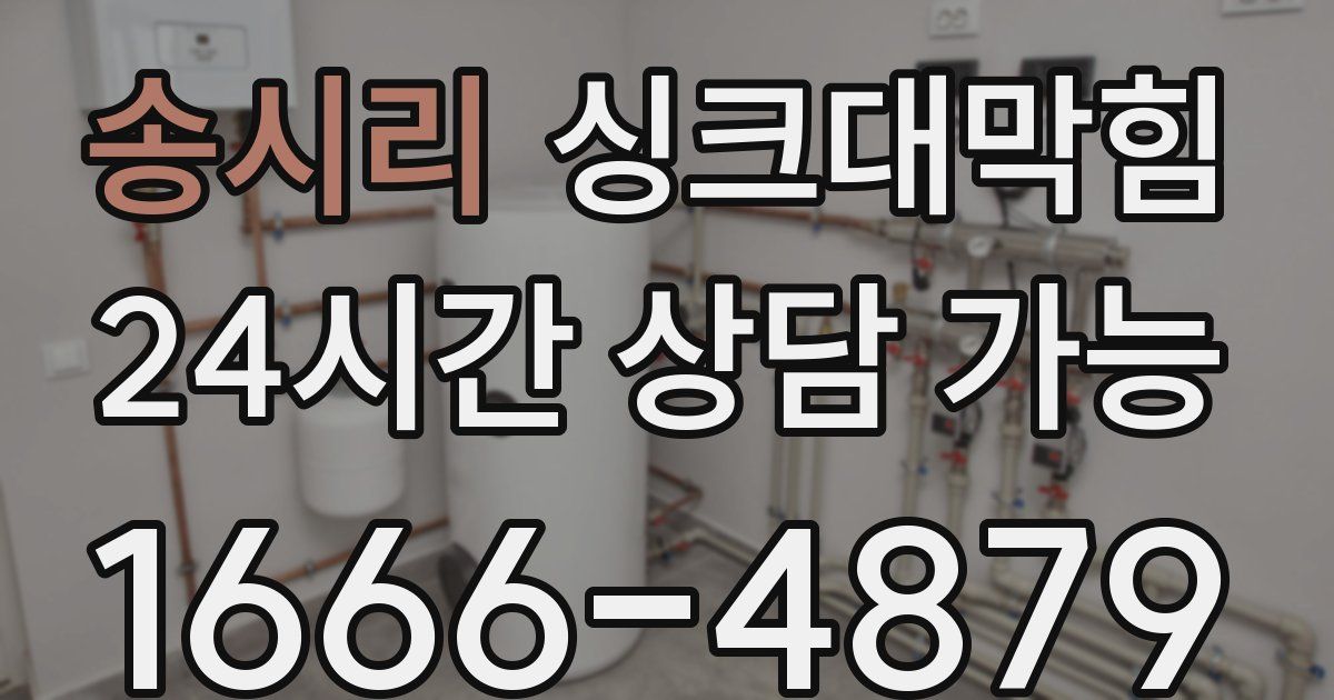 송시리 싱크대 뚫기