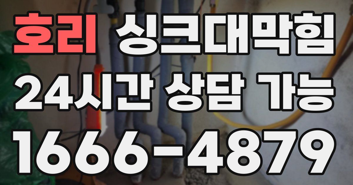 호리 싱크대 뚫기