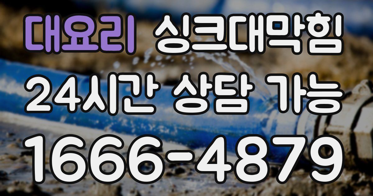 대요리 싱크대 뚫기