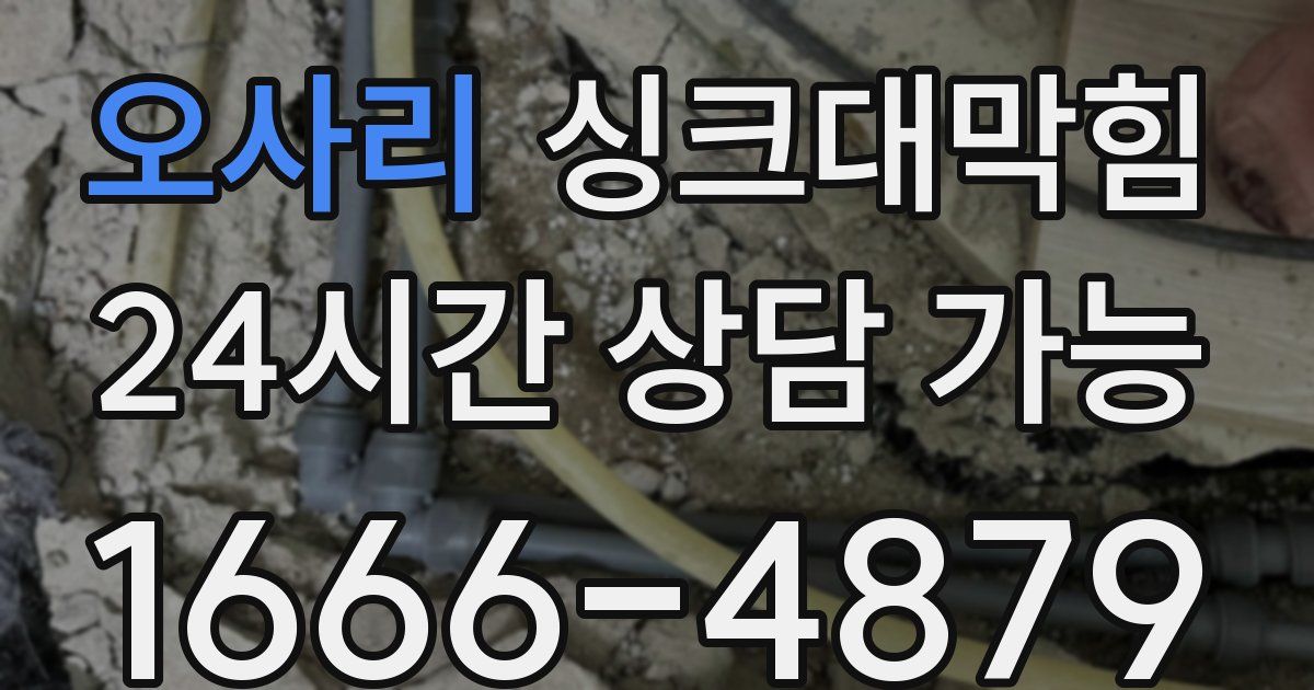 오사리 싱크대 뚫기