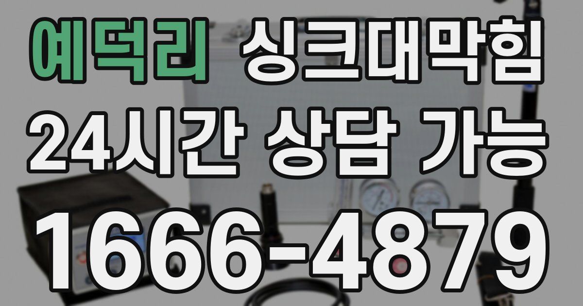 예덕리 싱크대 뚫기