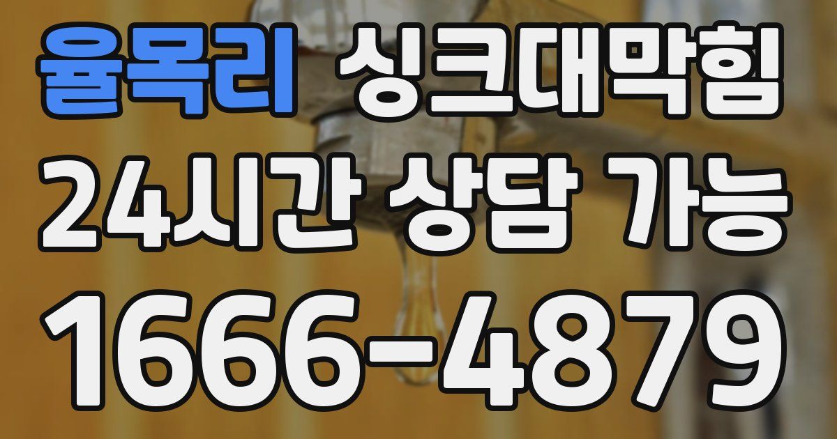 율목리 싱크대 뚫기