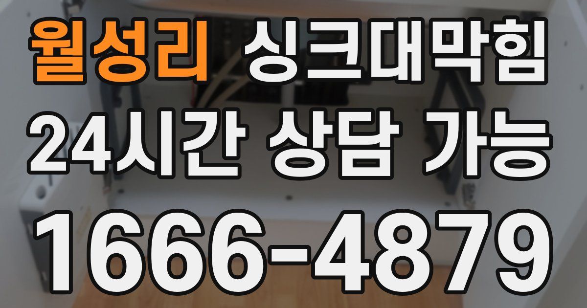 월성리 싱크대 뚫기