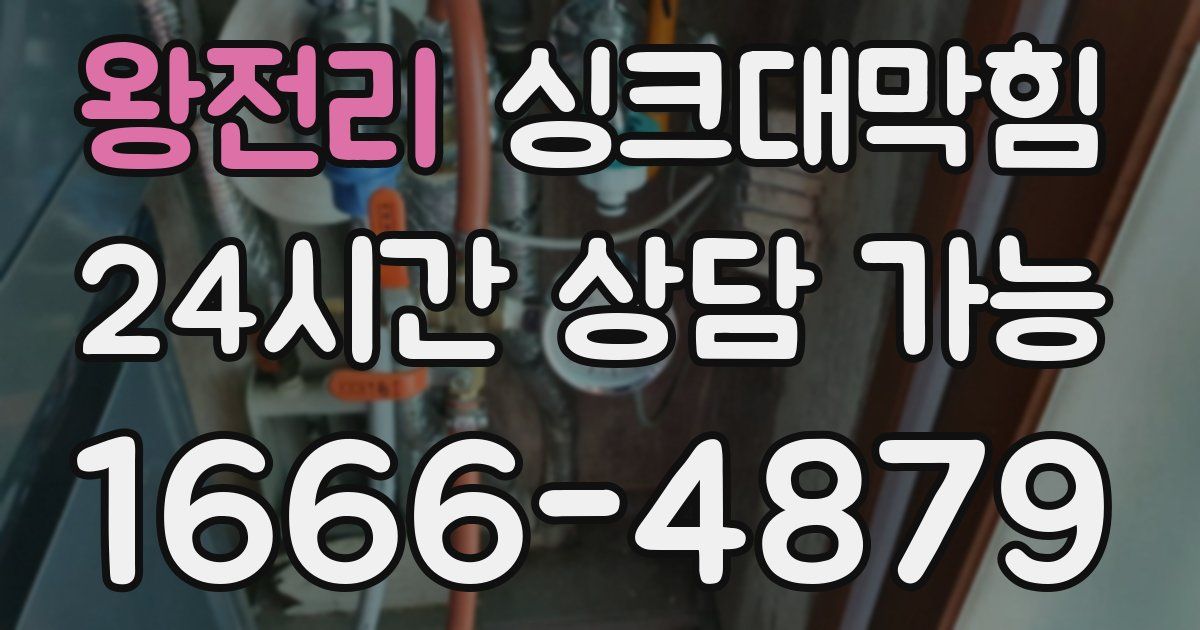 왕전리 싱크대 뚫기