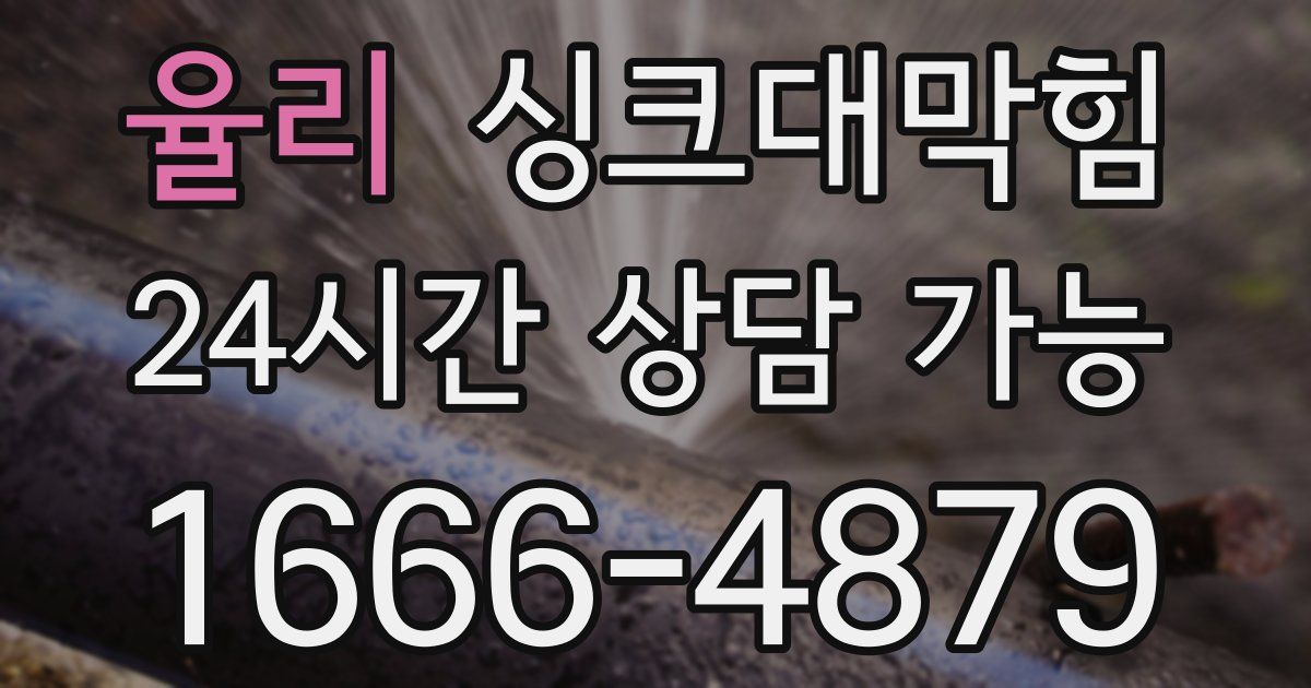 율리 싱크대 뚫기