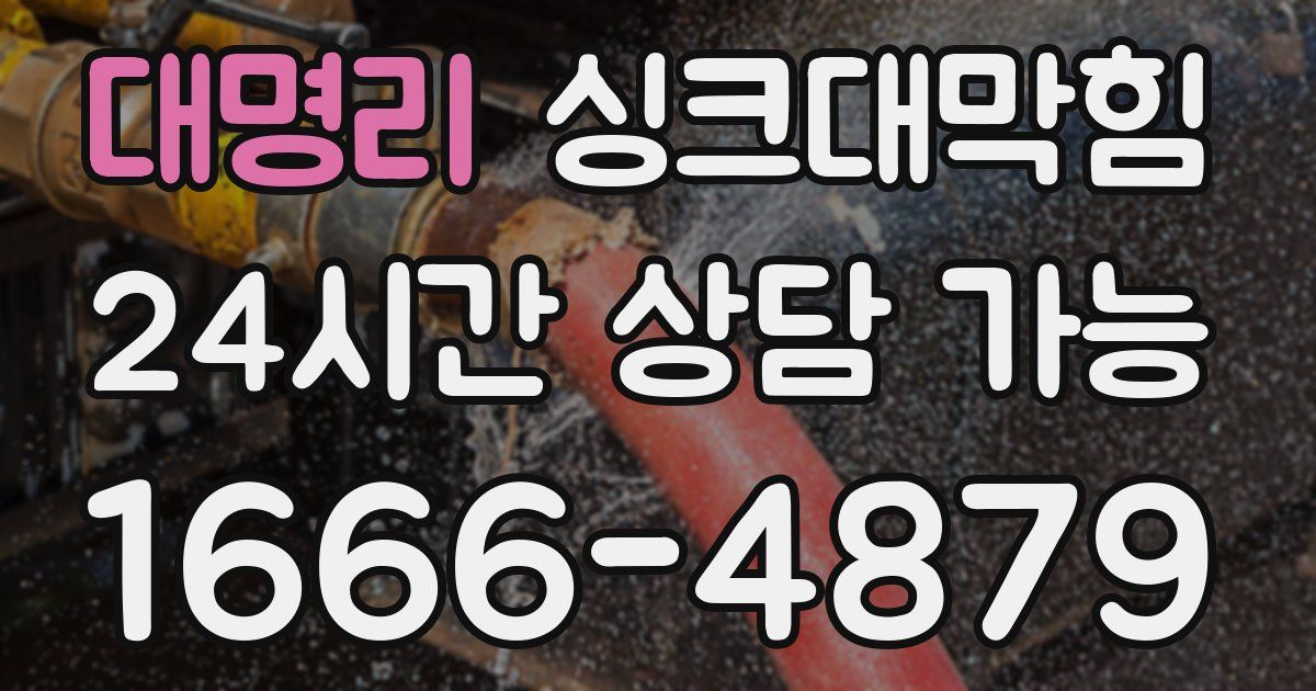 대명리 싱크대 뚫기