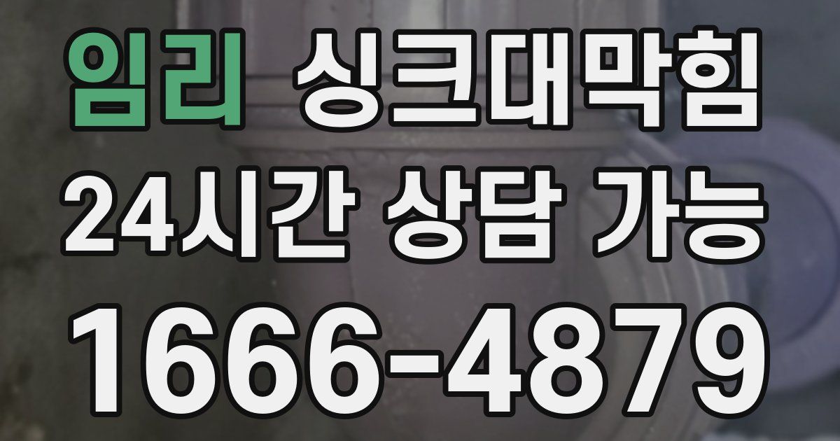 임리 싱크대 뚫기