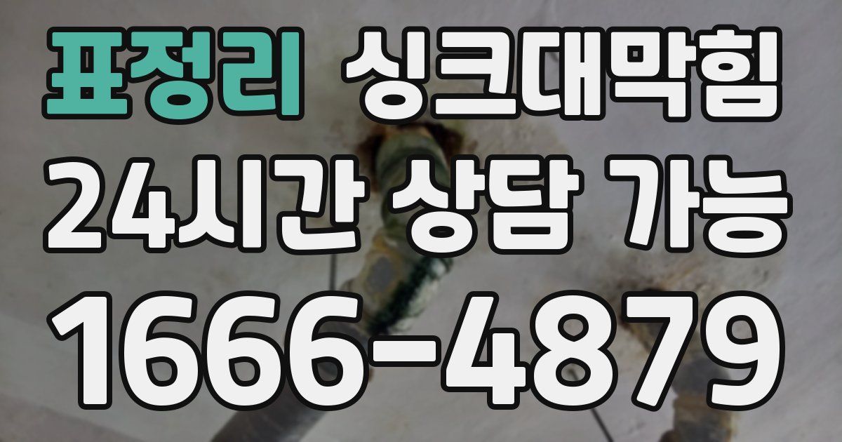 표정리 싱크대 뚫기