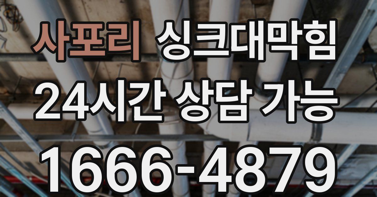 사포리 싱크대 뚫기