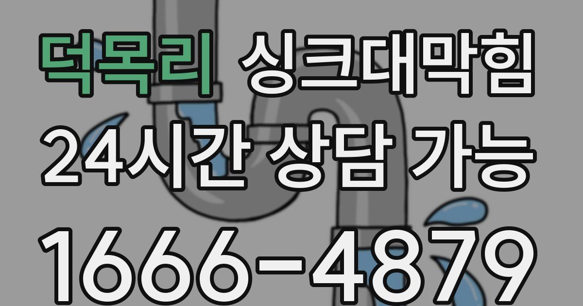 덕목리 싱크대 뚫기
