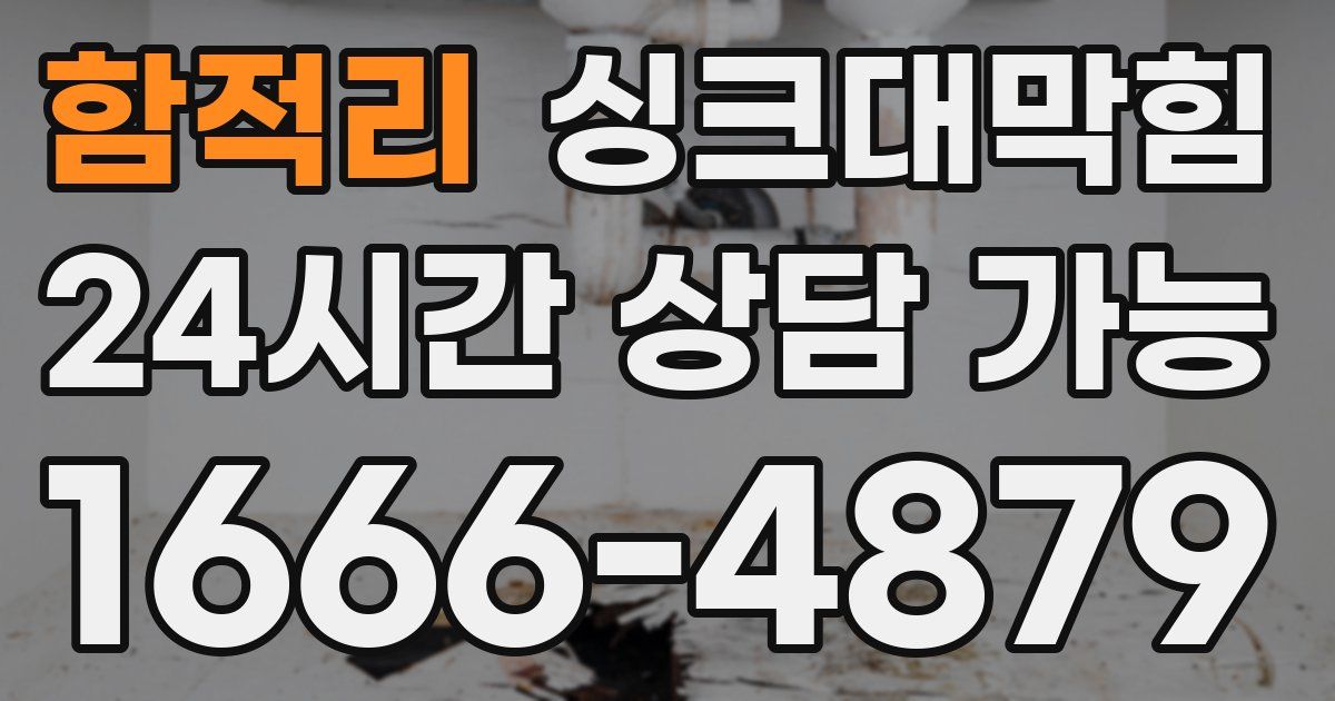 함적리 싱크대 뚫기