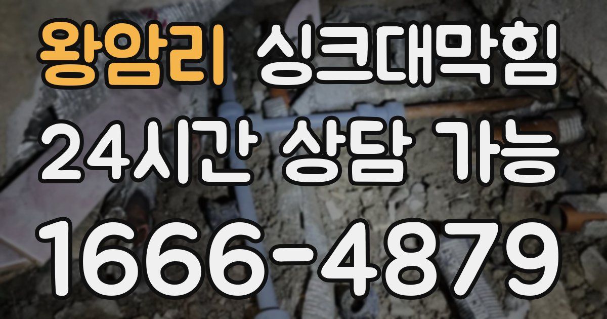 왕암리 싱크대 뚫기