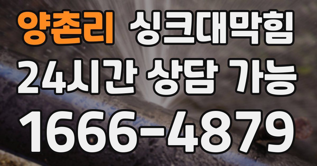 양촌리 싱크대 뚫기