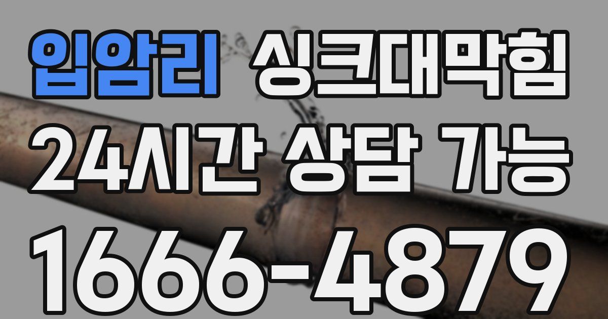 입암리 싱크대 뚫기
