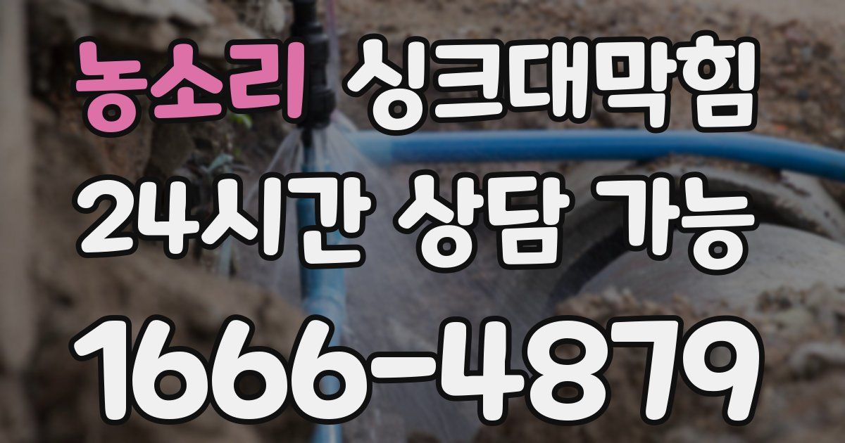 농소리 싱크대 뚫기