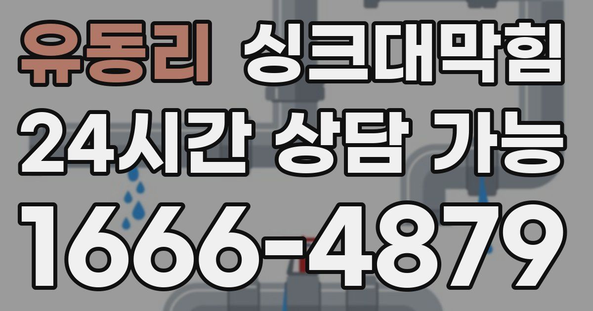 유동리 싱크대 뚫기