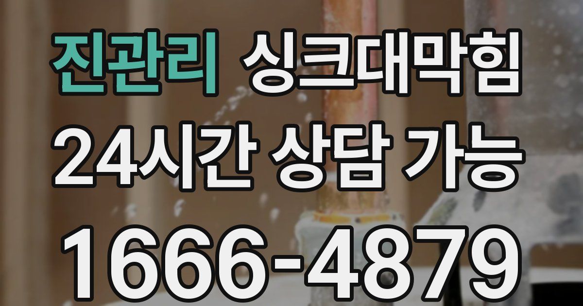 진관리 싱크대 뚫기