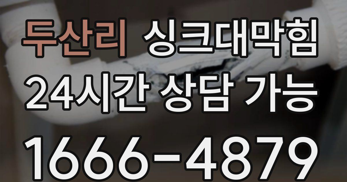 두산리 싱크대 뚫기