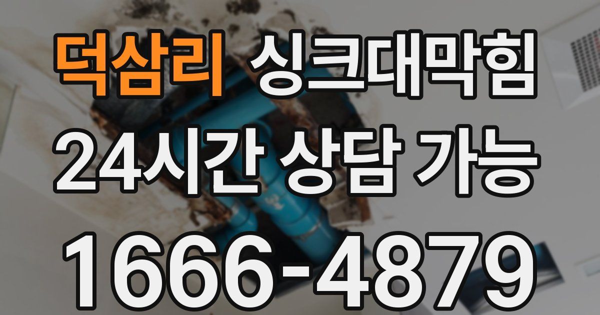 덕삼리 싱크대 뚫기