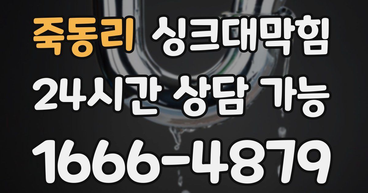 죽동리 싱크대 뚫기