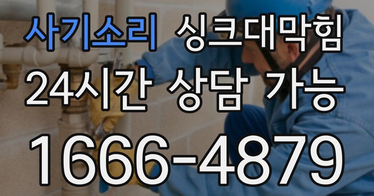 사기소리 싱크대 뚫기
