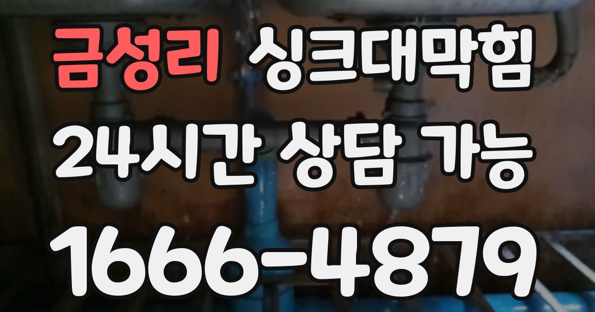 금성리 싱크대 뚫기