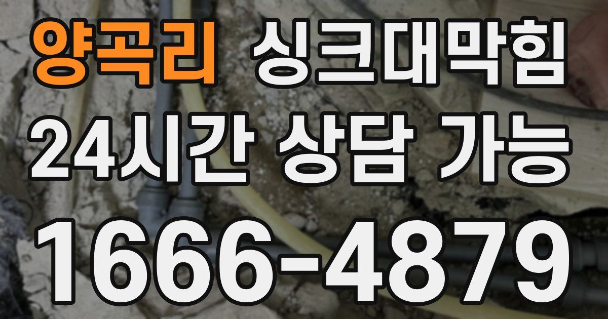 양곡리 싱크대 뚫기