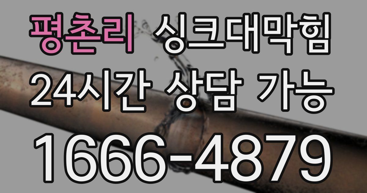 평촌리 싱크대 뚫기