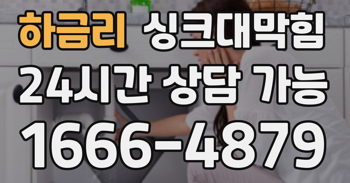 하금리 싱크대 뚫기