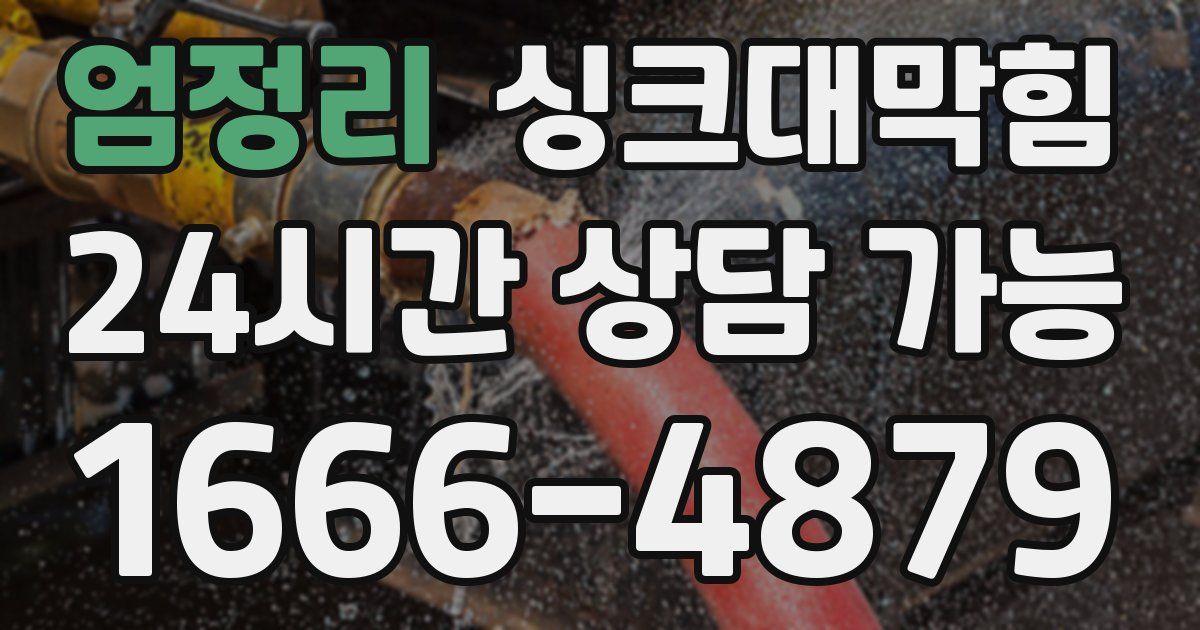 엄정리 싱크대 뚫기