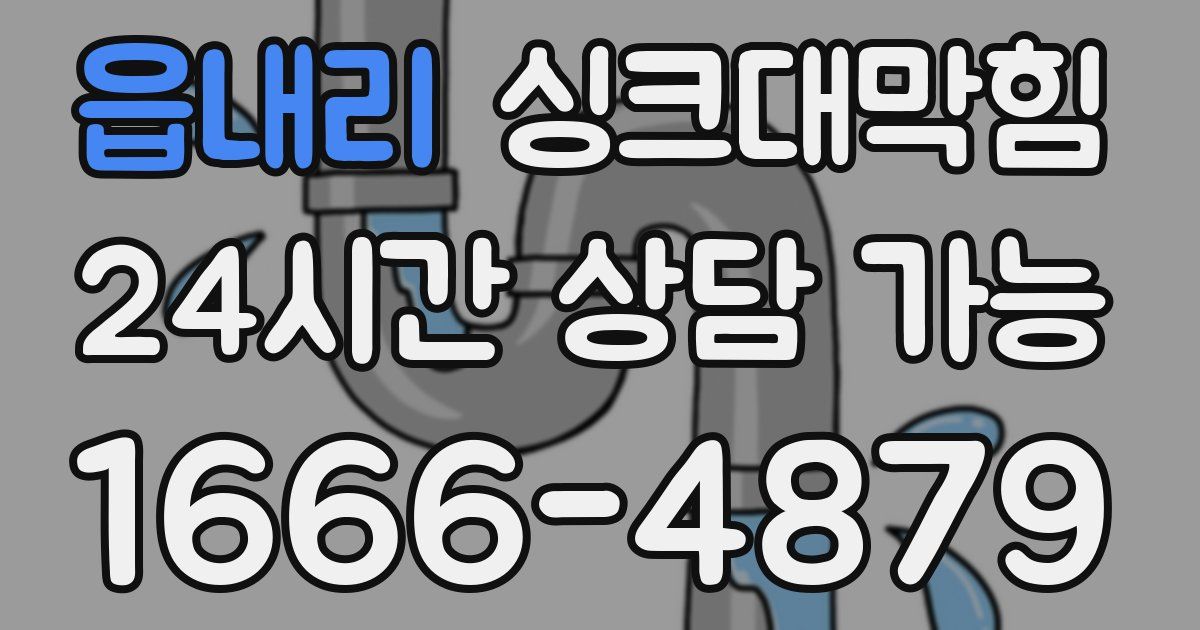 읍내리 싱크대 뚫기
