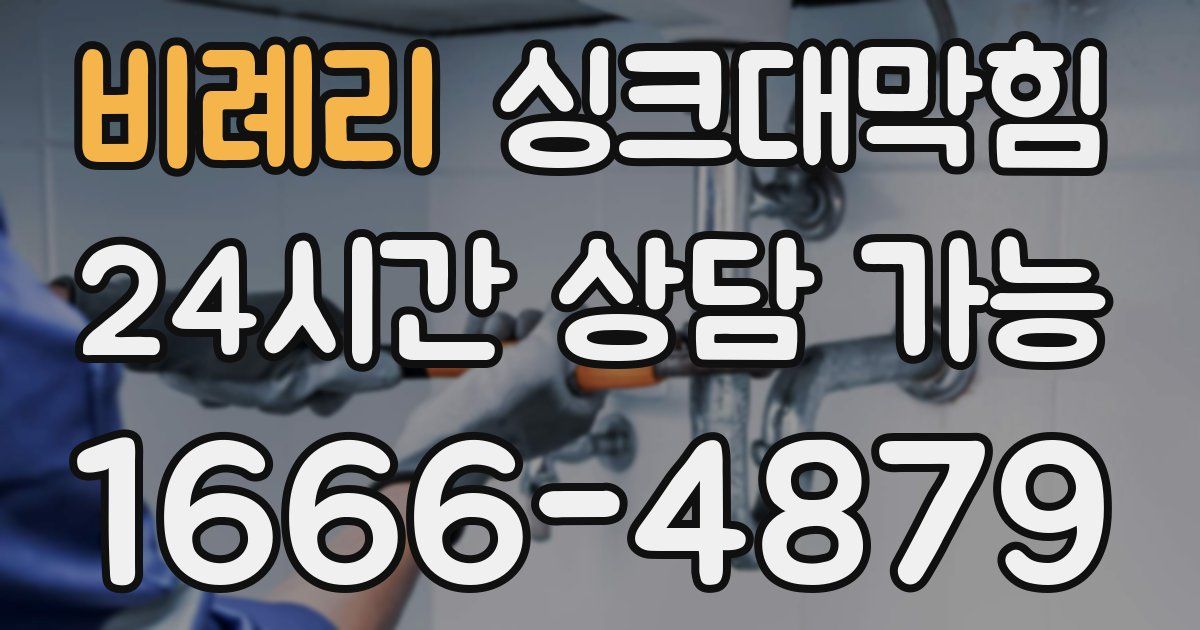 비례리 싱크대 뚫기
